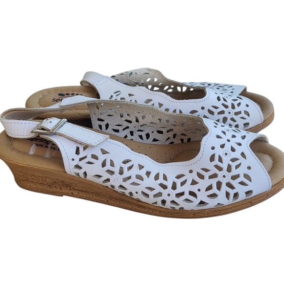 Spring Step Shoes - Spring Step Orella Slingback Leather Comfort Wedge Sandal Size 8